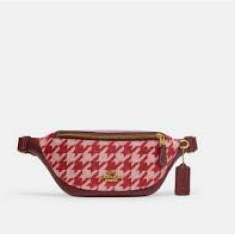 Coach Warren mini belt bag with houndstooth print